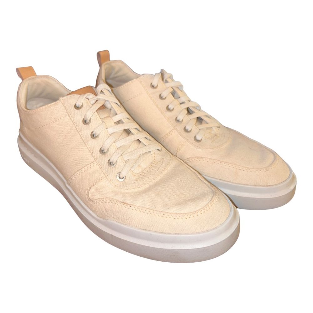 COLE HAAN Mens Grand Pro Rally Sneaker Shoes Off White Size 11 US Casual EUC